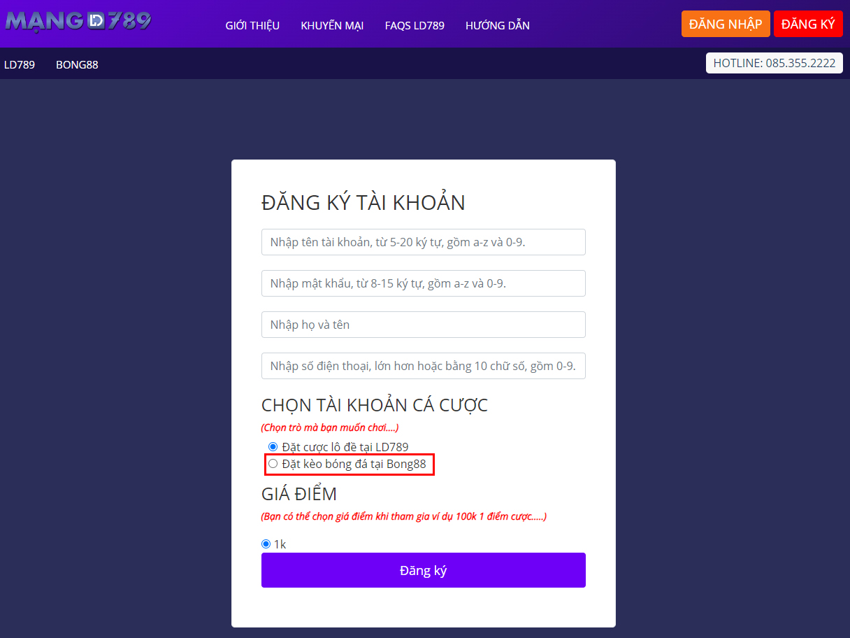 Cách đăng ký mở tài khoản One789.com?